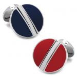 Stainless Steel Reversible Blue and Red Cufflinks.jpg